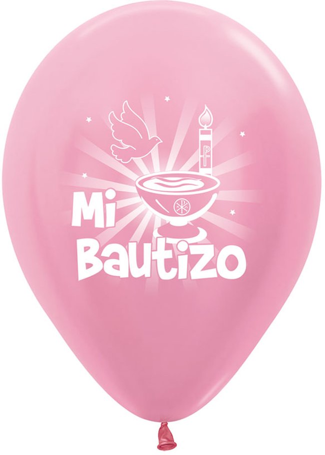 Globo Latex R12 Sempertex Satin Rosado Bautizo 30cm